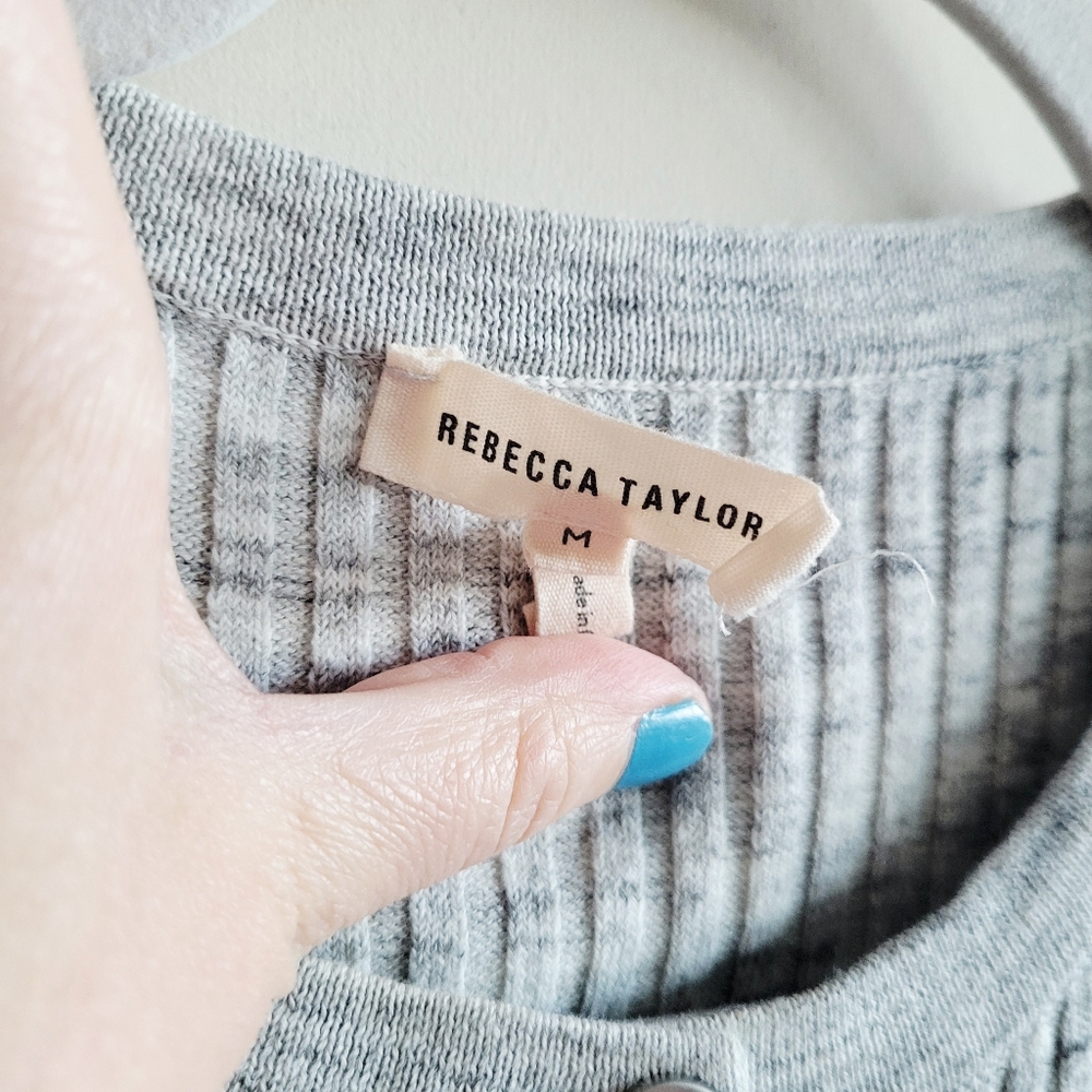 Rebecca Peplum Ribbed Cardigan Sweater - Picture 5 of 7